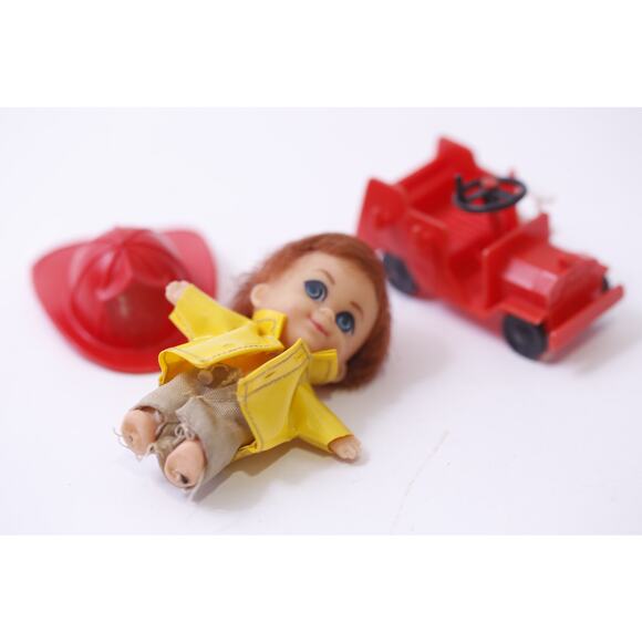 1960s, Liddle Kiddles, Bunson Burnie, Doll, Fire Engine, Mattel, ~ 250929-WH 765 - Picture 3 of 3